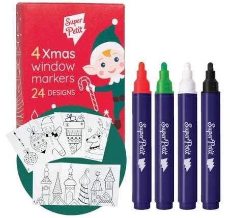 Feutres pour vitres et motifs à reproduire Noël - Super Petit
